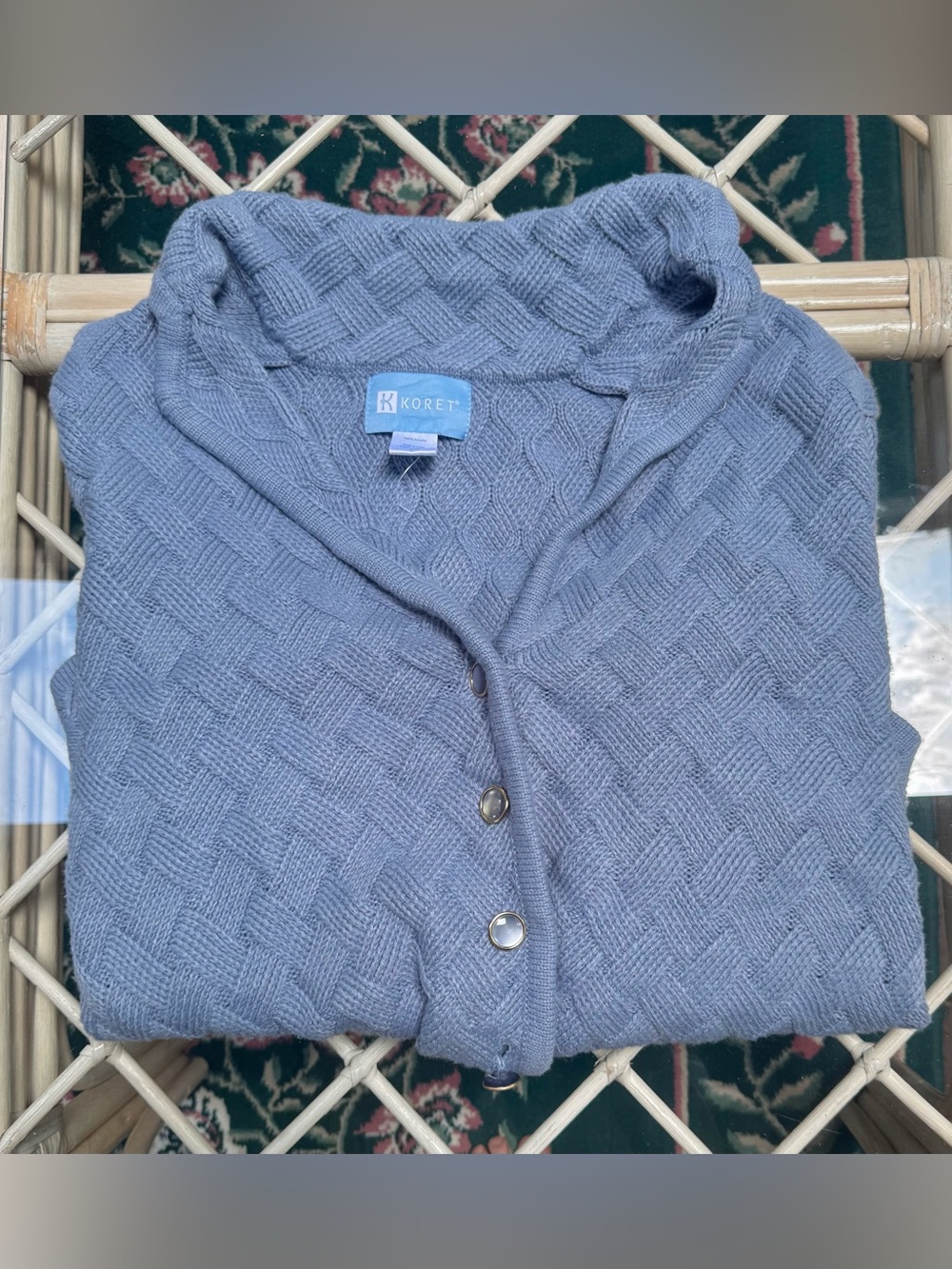 Blue Cardigan Sweater by Koret L